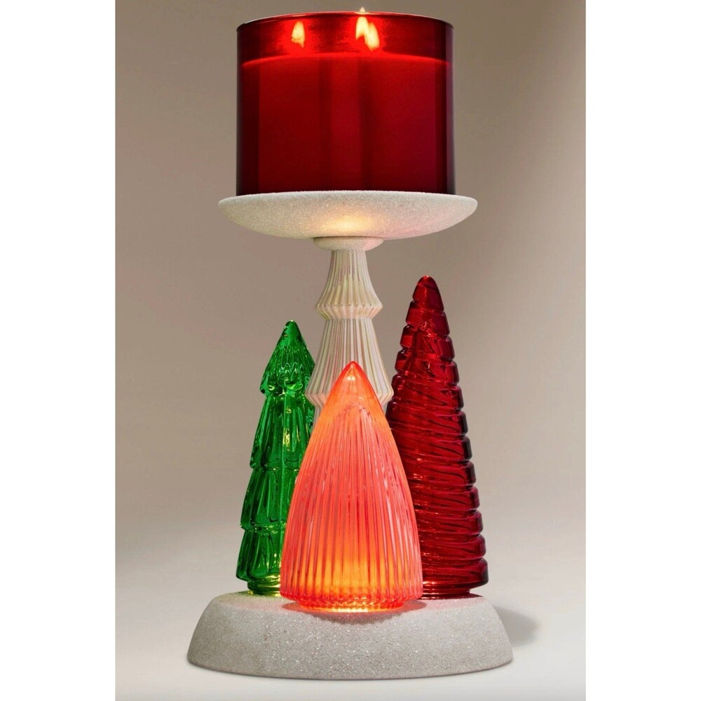Christmas tree light up pedestal